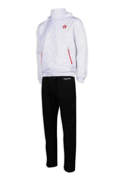 WTV165 Design Winter Sports Suit Hooded Hong Kong Sportswear Manufacturer 45 degree